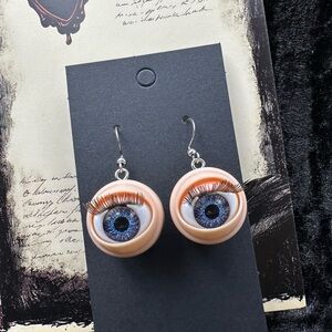 Blinking Doll Eye Halloween Earrings